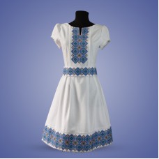 Embroidered dress "Odarka Light" blue